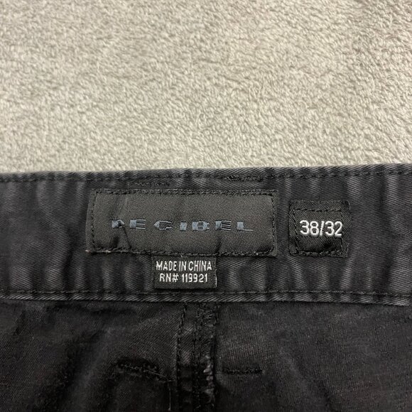 Decibel Jeans Mens 38x32 Black Cargo Slim Straight Graphics - Picture 9 of 13